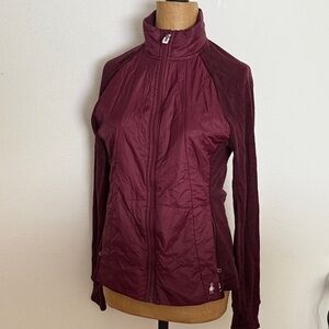 Smartwool sz S Women's Deep Burgundy Puffer Jacket zip
Front merino wool VGUC